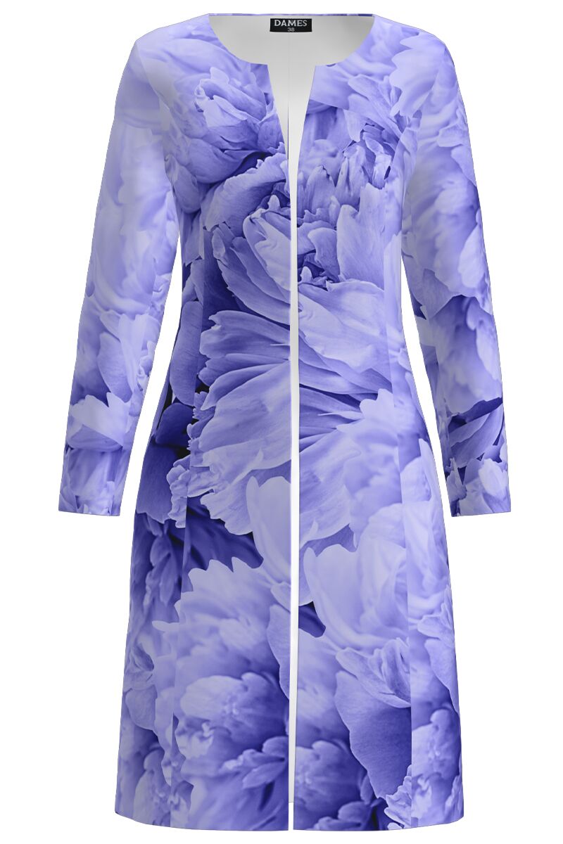 Jacheta de dama lunga imprimata cu model floral CMD1791
