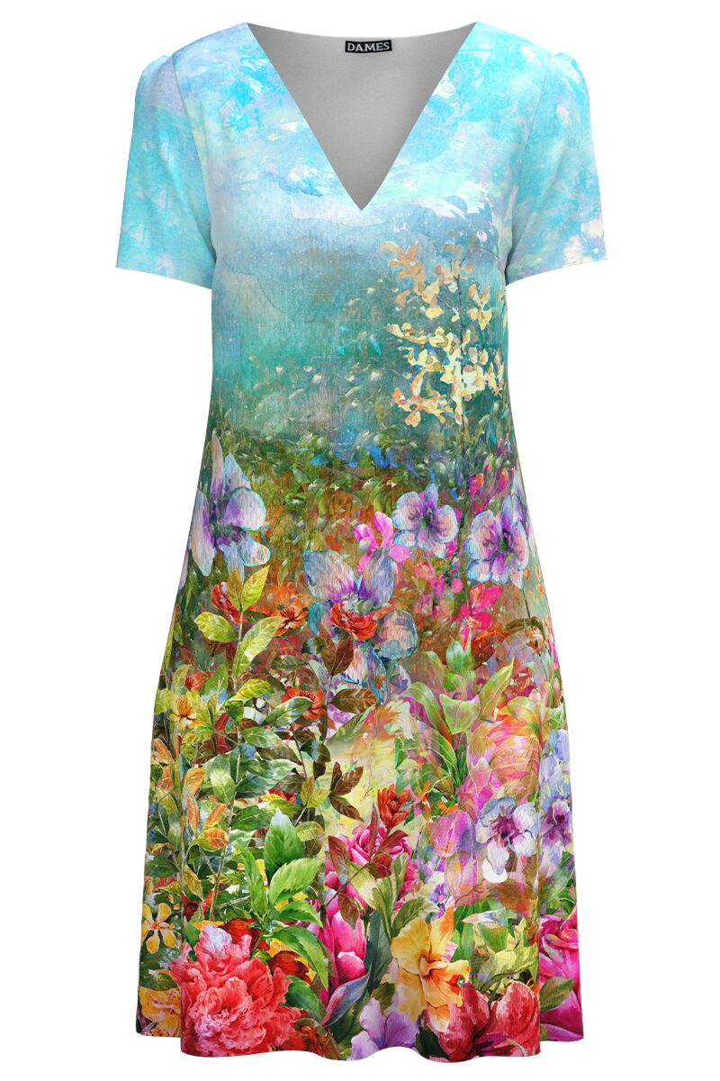 Rochie casual de vara imprimată cu model Floral multicolor CMD2962