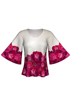 Bluză  DAMES cu trandafiri imprimați digital