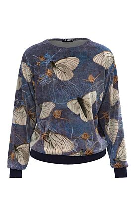bluza DAMES bleumarin cu imprimeu fluturi