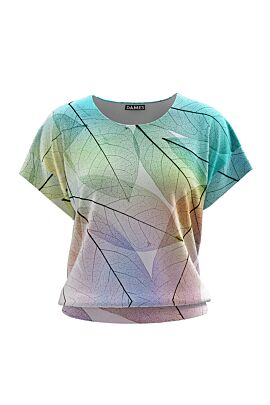 Bluza DAMES multicolora din catifea cu imprimeu digital