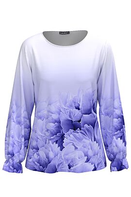Bluza DAMES viloet imprimata cu model floral 