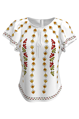 Bluza imprimata cu motive traditionale Bucovina
