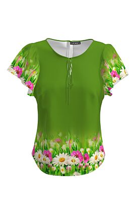 Bluza DAMES verde imprimata cu model floral