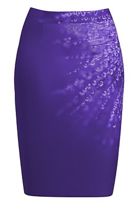 Fusta conica violet imprimata Picaturi de roua 