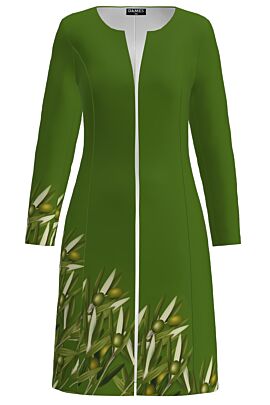 Jacheta DAMES  de dama verde lunga imprimata ramuri de maslin 