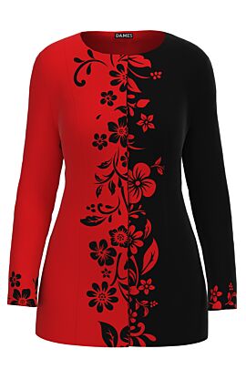 Jacheta de dama de lungime medie imprimata cu model floral CMD2332