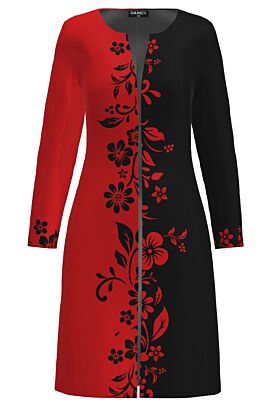 Jacheta de dama lunga imprimata cu model floral 