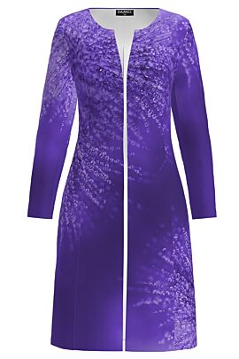 Jacheta DAMES violet lunga imprimata picaturi de roua  