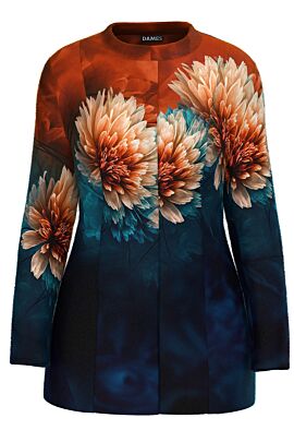 Palton DAMES elegant si calduros imprimat cu model floral 