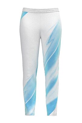 pantalon de treining  DAMES alb cu bleu