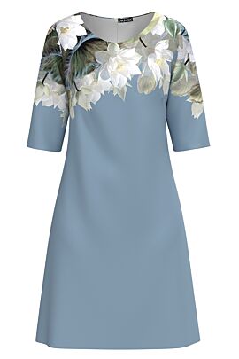 Rochie DAMES bleu casual imprimata cu model floral Magnolie 