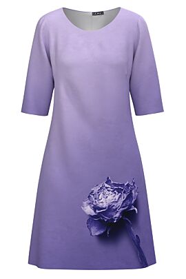 Rochie DAMES  casual violet imprimata digital trandafir  